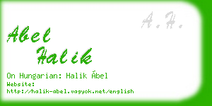 abel halik business card